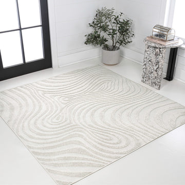 Maribo Abstract Groovy Striped Area Rug